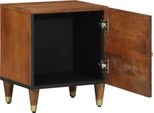 Vidaxl Comodino Marrone Miele 40 X 33 X 46 Cm In Legno Massiccio Di Mango