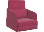 Vidaxl Divano Letto Rosso Vino 65 X 80 X 83 Cm Velluto