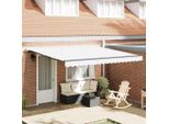 Vidaxl Tenda Da Sole Retrattile Bianco Bianco 400 X 350 Cm Tessuto