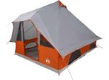 Vidaxl Tenda A Soffietto Per Famiglie Con Tetto Grigio E Arancione 358 X 296 X 258 Cm