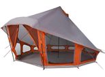 Vidaxl Tenda A Soffietto Per Famiglie Con Tetto Grigio E Arancione 508 X 470 X 300 Cm