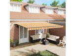 Vidaxl Tenda Da Sole Retrattile Con Tessuto Giallo E Arancione 500 X 300 Cm