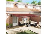 Vidaxl Tenda Da Sole Retrattile Arancione E Marrone 500 X 300 Cm In Tessuto