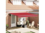 Vidaxl Tenda Da Sole Retrattile Con Tessuto Rosso 400 X 300 Cm