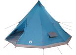 Vidaxl Tenda A Soffietto Per Famiglie Con Tetto Blu E Grigio 560 X 560 X 300 Cm