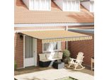 Vidaxl Tenda Da Sole Retrattile Multicolore 400 X 350 Cm Tessuto