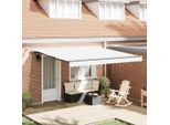 Vidaxl Tenda Retrattile Con Tessuto Bianco 400 X 300 Cm
