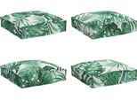Vidaxl Cuscini Foglia 4 Pz Motivo Foglia 40 X 40 X 8 Cm Tessuto Oxford