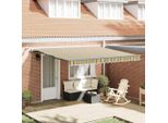 Vidaxl Tenda Retrattile Con Tessuto Verde E Giallo 400 X 300 Cm