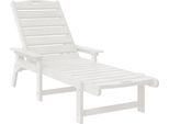 Vidaxl Mobili Da Giardino 2 Pezzi Bianco 53 X 195,5 X 30 Cm Polietilene