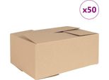 Vidaxl Scatola Pieghevole Con Contenitore 50 Pezzi Marrone 35 X 24 X 15 Cm Scatola Di Cartone
