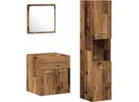 Syfax™ Set Di Mobili Per Il Bagno Con Porta 3 Pcs Legno Vecchio