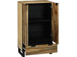 Vidaxl Credenza Marrone 60 X 33 X 100 Cm In Legno Massiccio Di Mango