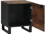 Vidaxl Comodino Noce 40 X 33 X 46 Cm In Legno Massiccio Di Mango