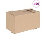 Vidaxl Scatola Pieghevole Con Contenitore 50 Pezzi Marrone 24 X 13 X 13 Cm Scatola Di Cartone