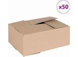 Vidaxl Scatola Pieghevole Con Contenitore 50 Pezzi Marrone 25 X 17,5 X 10 Cm Scatola Di Cartone