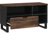 Vidaxl Mobile Tv Marrone 80 X 33 X 46 Cm In Legno Massiccio Di Mango