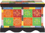 Vidaxl Contenitore Multicolore 60 X 40 X 40 Cm In Legno Massiccio Di Mango