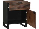 Vidaxl Comodino In Noce 50 X 33 X 60 Cm In Legno Massiccio Di Acacia