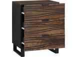 Vidaxl Comodino Noce 50 X 33 X 60 Cm In Legno Massiccio Di Mango