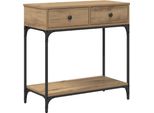 Syfax™ Tavolo Consolle Rovere Artigianale 75 X 34.5 X 75 Cm