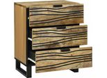 Vidaxl Comodino Marrone 50 X 33 X 60 Cm In Legno Massiccio Di Mango