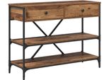 Syfax™ Tavolo Consolle Con Cassetto Marrone 100 X 34,5 X 75 Cm Legno