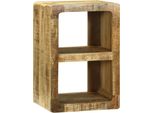 Vidaxl Mobile Tv Con Ripiano Marrone 36 X 30 X 54 Cm In Legno Massiccio Di Mango