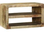 Vidaxl Mobile Tv Con Ripiano Marrone 60 X 32 X 36 Cm In Legno Massiccio Di Mango