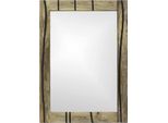 Vidaxl Specchio Da Bagno Con Specchio Marrone 70 X 50 X 2,5 Cm