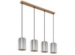 Nowa Pendelleuchte "Run", Braun, 4, Ø 13,5Cm H: 120Cm, 1 Stk., Leuchten, HäNgeleuchte, HäNgelampe, Kristalle, Wohnbereich, Essbereich, Pendelleuchte