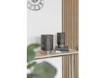 Windlicht Fink "Marian", Silber (Schwarz, Silberfarben), H:30Cm Ø:21Cm, Eisen, Kerzenhalter, Windlicht, Kerzenhalter Aus Eisen, Mit WellenföRmigen Cut-Outs