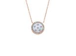 Kette Mit AnhäNger Fossil "Schmuck Geschenk Edelstahl Halsschmuck Merrit", RoséGoldfarben, Kristallweiß, Perlmuttfarben, Halsketten, Damen, Edelstahl Perlen, L: 45,5 B: 1Mm, Edelstahl, Perlen, Mit Glasstein - Mit Perlmutt, B:1Mm
