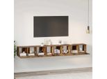 Maison Exclusive - Set Di Mobili Tv 4 Pezzi Legno Antico 60 X 30 X 30 Cm Materiale Ligneo