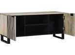 Mobile Tv Vidaxl Bianco 105 X 33 X 46 Cm In Legno Massiccio Di Mango