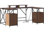 Syfax™ Scrivania Rovere Marrone 182 X 101 X 87,5 Cm Legno Multistrato
