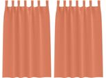 Vidaxl Tende Oscuranti Con Anelli 2 Pezzi Terracotta 175 X 140 Cm