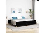 Maison Exclusive - Letto Boxspring Con Materasso Nero 200 X 200 Cm Tessuto
