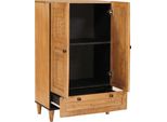 Vidaxl Credenza Con Anta Marrone Chiaro 60 X 33 X 100 Cm In Legno Massiccio Di Mango