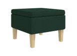 Syfax™ Poggiapiedi Con Gambe In Legno Verde Scuro In Tessuto