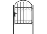 Vidaxl Cancello Per Recinzione Con Serratura Grigio 100 X 125 Cm Acciaio Verniciato A Polvere