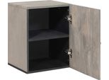Vidaxl Armadio A Muro Grigio 38 X 33 X 48 Cm In Legno Massiccio Di Mango