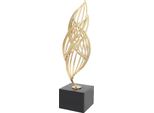 Scultura Moderna In Metallo Ferro Lusso Arte Astratta Statua Decorativa Centrotavola Ornamento Per Soggiorno Ufficio Oro Base Nera