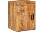 Vidaxl Comodino Marrone 35 X 33 X 48 Cm In Legno Massiccio Di Mango