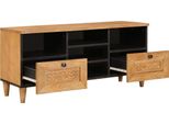 Vidaxl Mobile Tv Marrone Chiaro 100 X 33 X 46 Cm In Legno Massiccio Di Mango