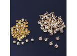 50 Pezzi 8 Mm Cristallo Strass Borchie Per Scarpe In Pelle Fai Da Te E Abbigliamento (Cristallo Giallo)