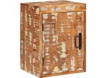 Vidaxl Comodino Marrone 35 X 33 X 48 Cm In Legno Massiccio Riciclato