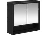 Syfax™ Scaffale Da Parete Con Lo Scaffale Rovere Nero 65 X 20 X 60 Cm