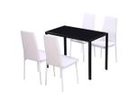 Syfax™ Set Tavolo Da Pranzo 5 Pz Nero E Bianco