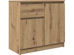 Syfax™ Credenza Con Cassetto Rovere Artigianale 71X35X65 Cm Truciolato